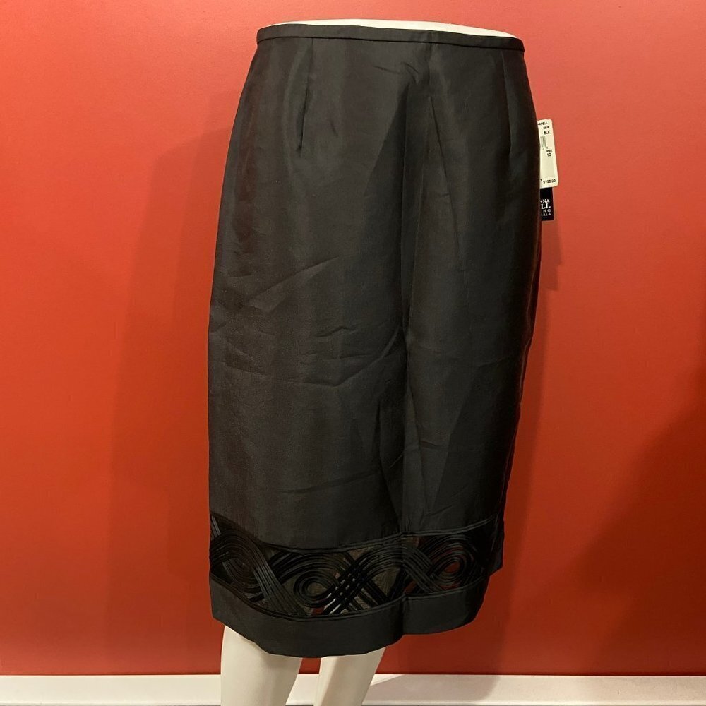 Adrianna Papell Women's Evening Essentials Silk Pencil Skirt - Size 12 - NWT